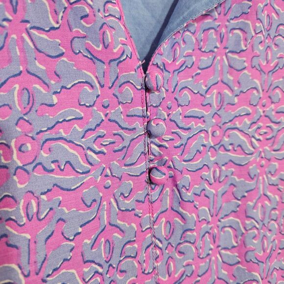 Vineyard Vines Tiered Loose Cotton Knee Legnth Dress Dopamine Dressing Women's L - Picture 8 of 10